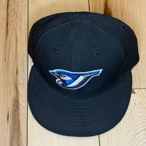 Toronto Blue Jays Throwback Black New Era 59FIFTY Fitted Hat Size 7 1/2